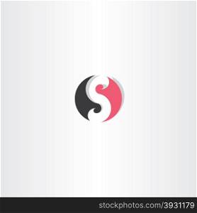 circle letter s red black logo symbol element icon