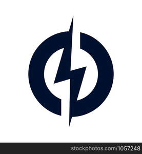 Circle Lightning bolt logo design.