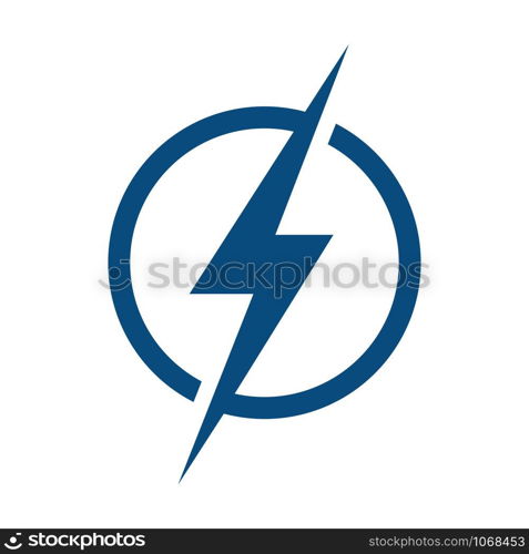Circle Lightning bolt logo design.