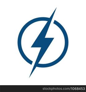 Circle Lightning bolt logo design.