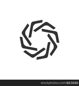 Circle Line Ornamental Flower Logo Template Illustration Design. Vector EPS 10.