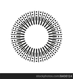 Circle line points rays. Star icon. Vector illustration. EPS 10.. Circle line points rays. Star icon. Vector illustration.