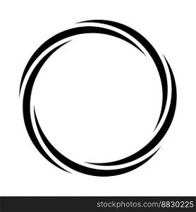 Circle line round, circular vector logo speed abstract digital annulus