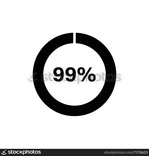 Circle loading icon template. Update or loading symbol for web or application. 99 percent. EPS 10. Circle loading icon template. Update or loading symbol for web or application. 99 percent.