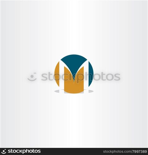 circle logo letter m sign vector element abstract