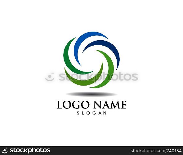 circle logo vector template icon illustration design