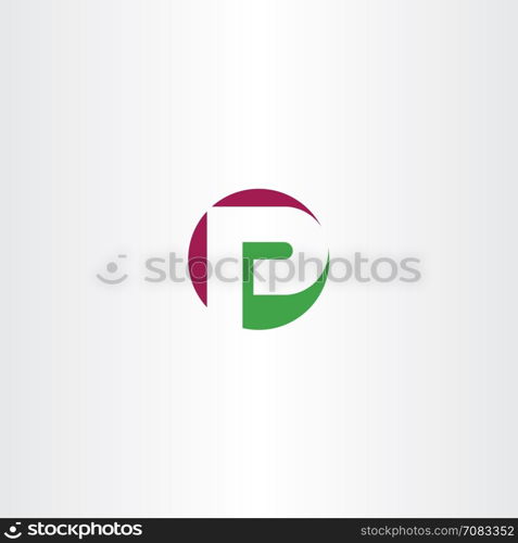 circle logotype p letter vector icon symbol