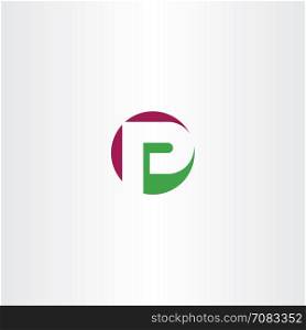 circle logotype p letter vector icon symbol