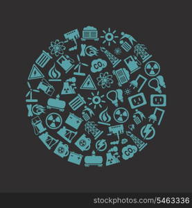 Circle made of the industry. A vector illustration