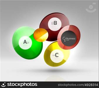 Circle modern business infographics design template. Circle modern business infographics design template. Vector template background for print workflow layout, diagram, number options or web design banner
