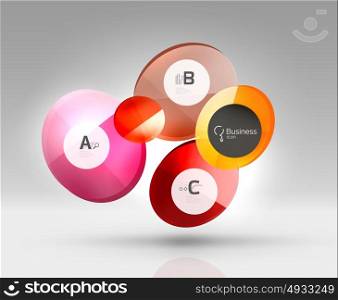 Circle modern business infographics design template. Circle modern business infographics design template. Vector template background for print workflow layout, diagram, number options or web design banner