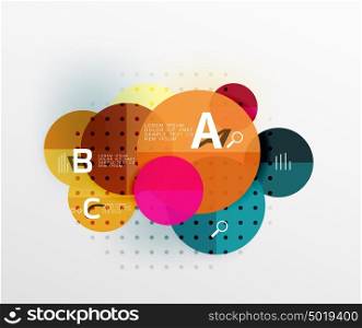 Circle modern geometry infographic background. Circle modern geometry infographic background. Vector template background for workflow layout, diagram, number options or web design
