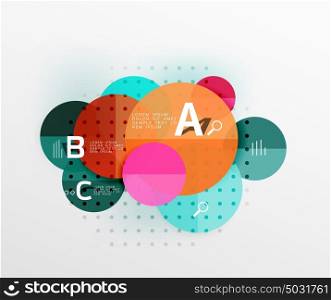 Circle modern geometry infographic background. Circle modern geometry infographic background. Vector template background for workflow layout, diagram, number options or web design