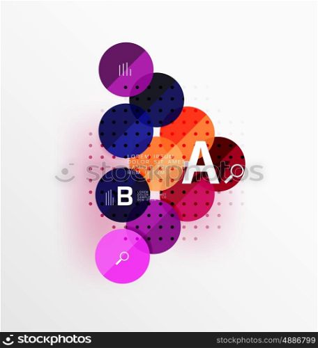 Circle modern geometry infographic background. Vector template background for workflow layout, diagram, number options or web design