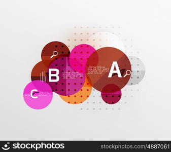 Circle modern geometry infographic background. Vector template background for workflow layout, diagram, number options or web design