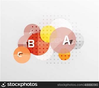 Circle modern geometry infographic background. Vector template background for workflow layout, diagram, number options or web design