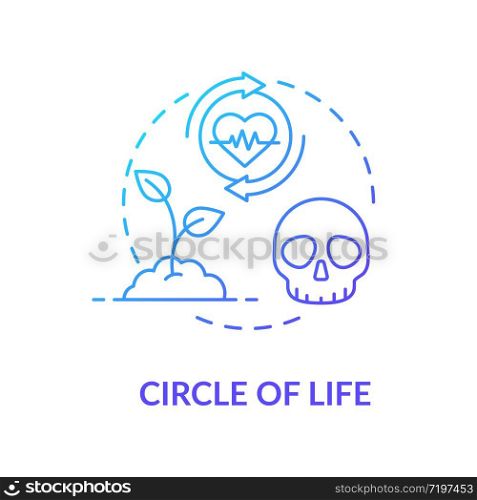 Circle of life concept icon. Natural lifecycle, biological process. Plant growing and dying idea thin line illustration. Vector isolated outline RGB color drawing