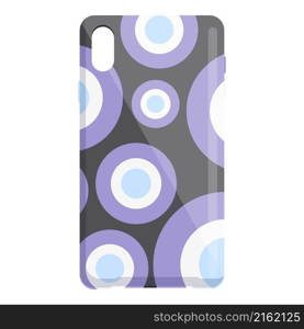 Circle phone case icon cartoon vector. Mobile cover. Cell template. Circle phone case icon cartoon vector. Mobile cover