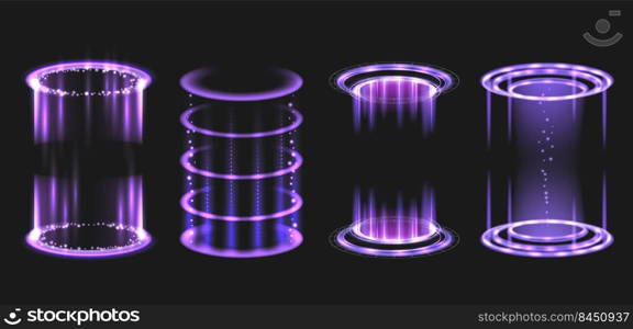 Circle portal. Energy laser glowing effects power round aura bright hole frames fantasy decent vector templates collection. Illustration of magic energy teleport. Circle portal. Energy laser glowing effects power round aura bright hole frames fantasy decent vector templates collection