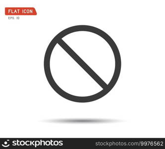 Circle Prohibited No car parking traffic sign, prohibit red vector illustration