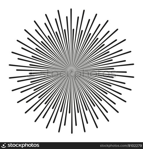 Circle rays icon in retro style. Fun dot pattern. Sun, firework. Vector illustration. EPS 10.. Circle rays icon in retro style. Fun dot pattern. Sun, firework. Vector illustration.
