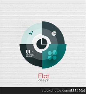 Circle ribbon design infographic banner. For banners, business backgrounds, presenations