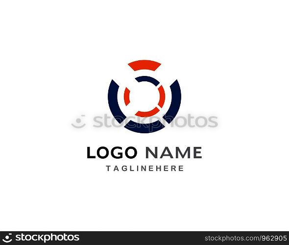 circle, ring logo template vector design
