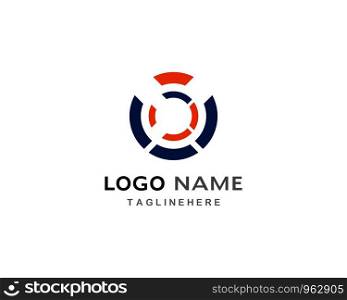 circle, ring logo template vector design