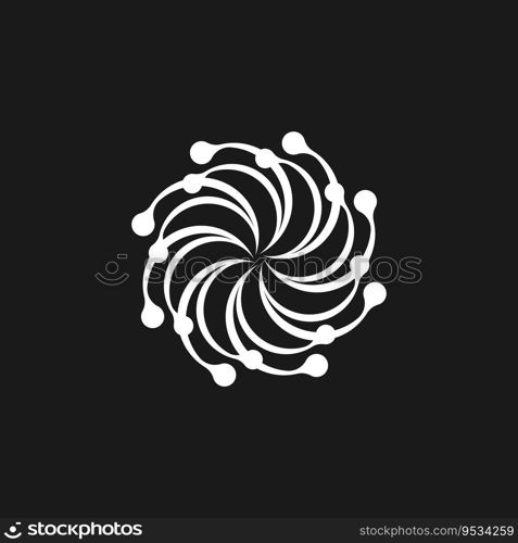 Circle Ring swirl Abstract Logo Vector