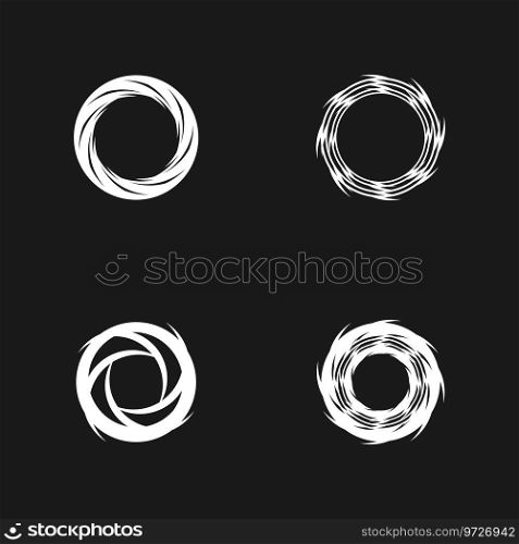Circle Ring swirl Abstract Logo Vector