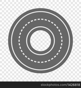 Circle road icon. Cartoon illustration of circle road vector icon for web design. Circle road icon, cartoon style