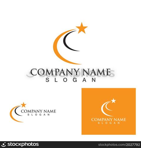 Circle star business logo and symbol vector