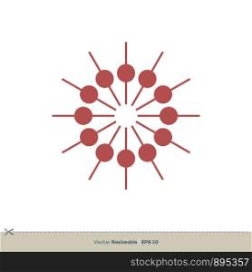 Circle Star Flower Ornamental Logo Template Illustration Design. Vector EPS 10.