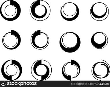 Circle Stylized Abstract Shape Vector Art Illustration