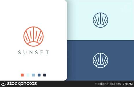 circle sun or energy logo in unique and modern style