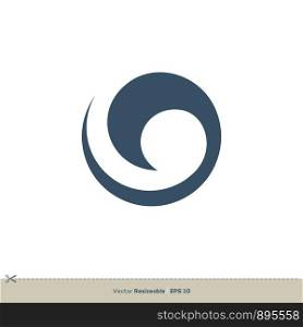 Circle Swoosh Logo Template Illustration Design. Vector EPS 10.