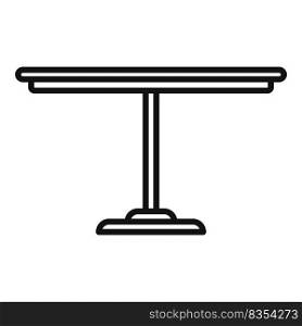 Circle table icon outline vector. Top desk. Small kitchen. Circle table icon outline vector. Top desk