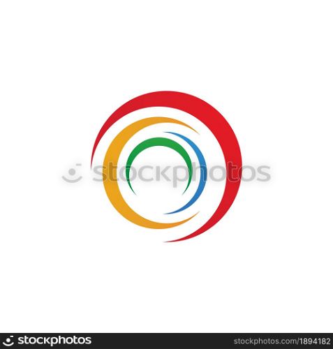 Circle techno vector icon design template
