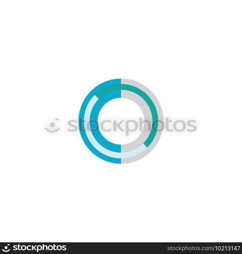 Circle vector flat design template