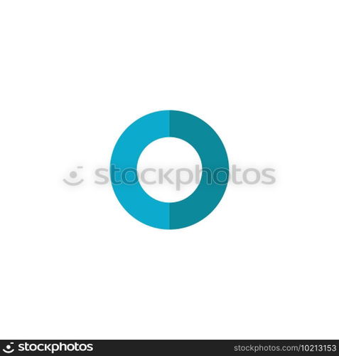 Circle vector flat design template