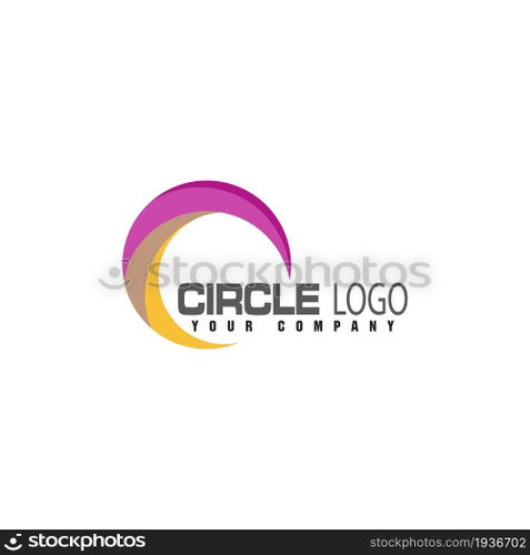 Circle vector flat design template
