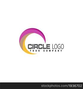 Circle vector flat design template