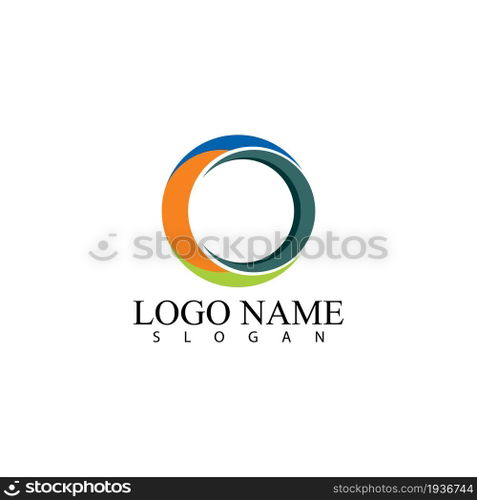 Circle vector flat design template