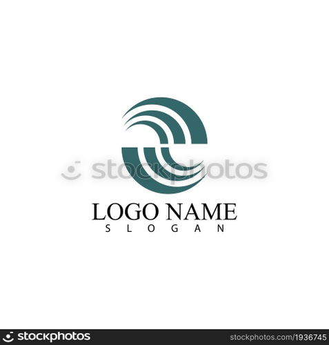 Circle vector flat design template