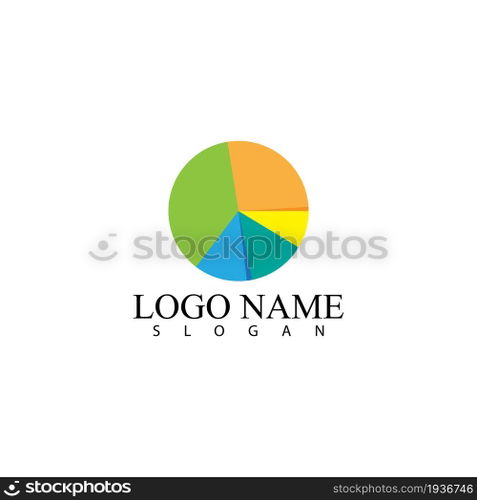 Circle vector flat design template