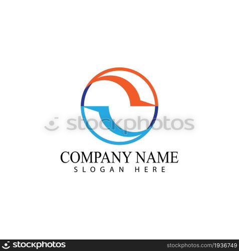 Circle vector flat design template