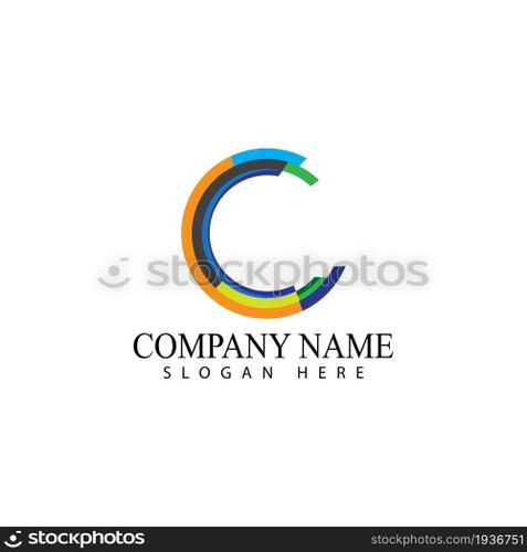 Circle vector flat design template