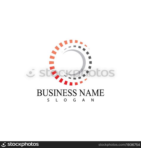 Circle vector flat design template