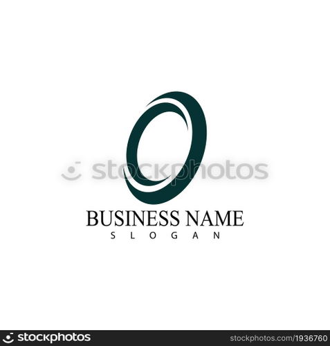 Circle vector flat design template