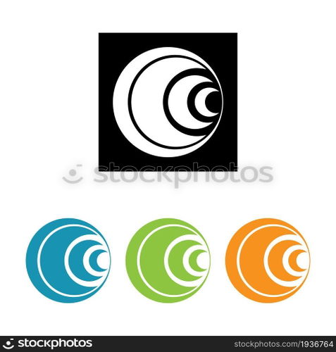 Circle vector flat design template